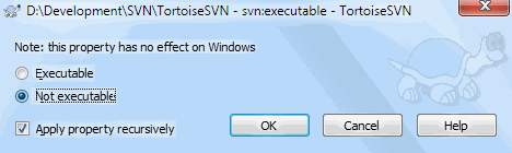 svn:executable 属性页